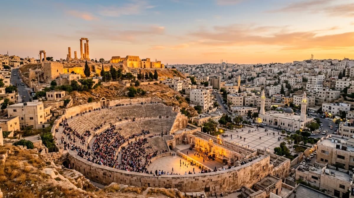 Boston to Amman
